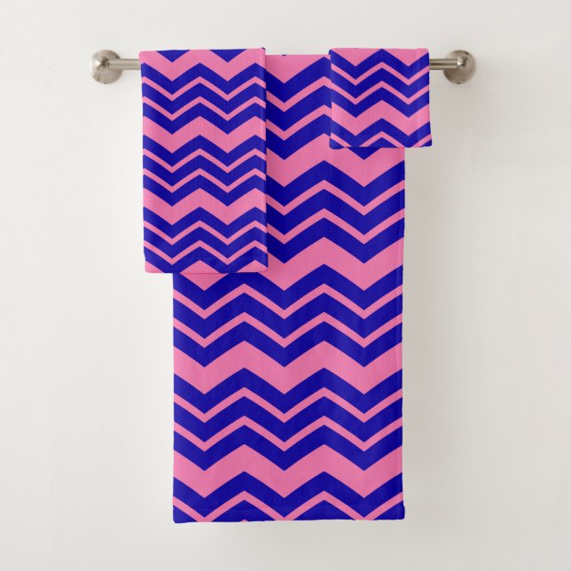Blue Pink Chevron Zigzag Design  (In situ)