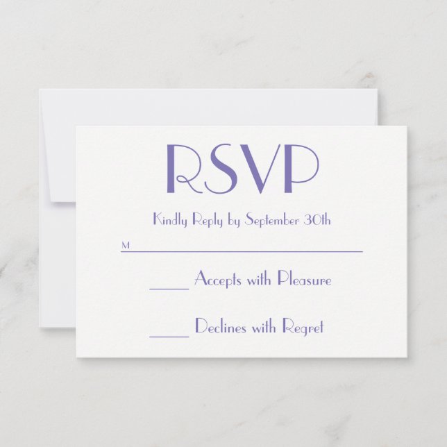 Blue Pink Ombre Sunset Periwinkle RSVP (Anverso)