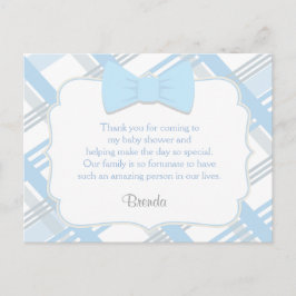 Blue Plaid, Cuidada Tarjetas de agradecimiento