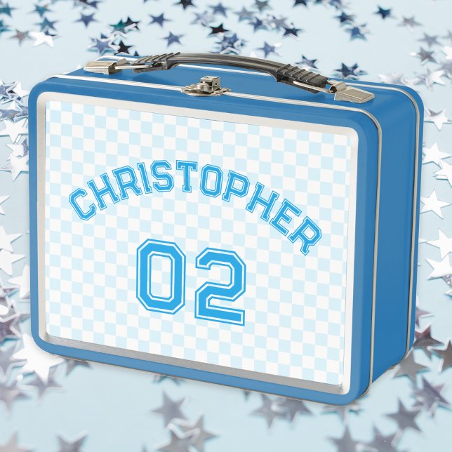 Blue Player Name Jersey Number Kids Boys School (Blue Player Name Jersey Number Kids Boys School Metal Lunch Box)