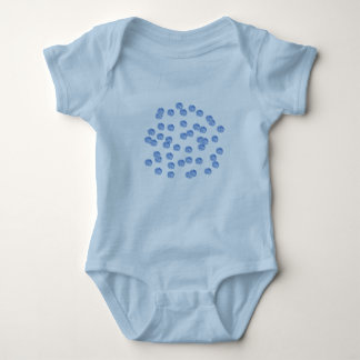 Blue Polka Dots Baby Jersey Bodysuit