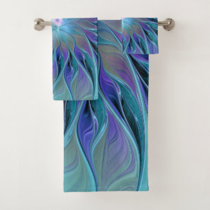 Blue Purple Flower Dream Resumen arte fractal