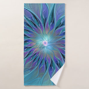Blue Purple Flower Dream Resumen arte fractal