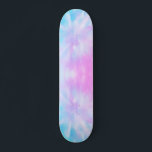 Blue Purple Pastel Tie Dye Skateboard<br><div class="desc">impresión de color de corbata pastel</div>