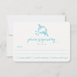 Blue Radiance Hummingbird Kiss Wedding RSVP