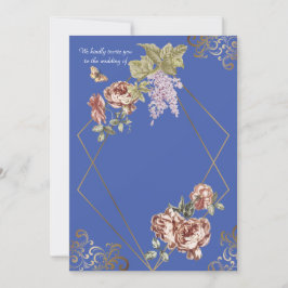 Blue Ray de la tarjeta de invitación a la boda flo
