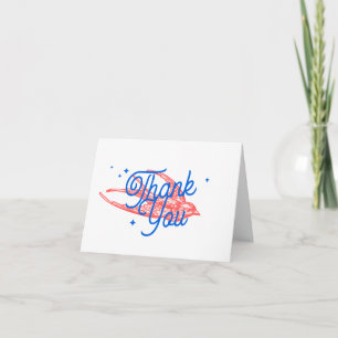 Blue Retro Script Vintage Trague Que Usted
