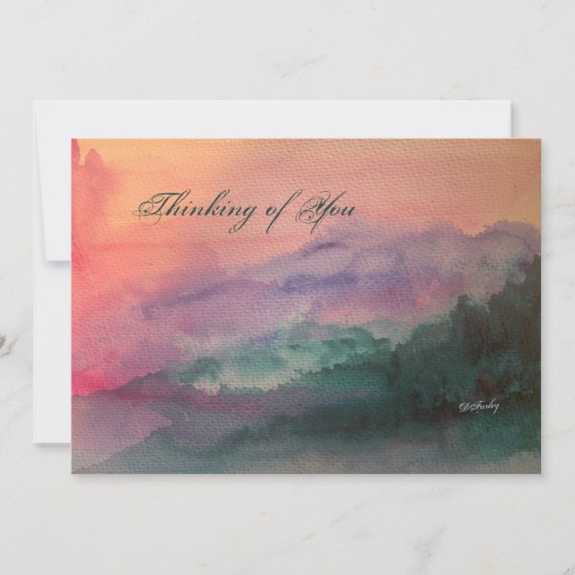 Blue Ridge Mountains Tarjeta plana (Anverso)