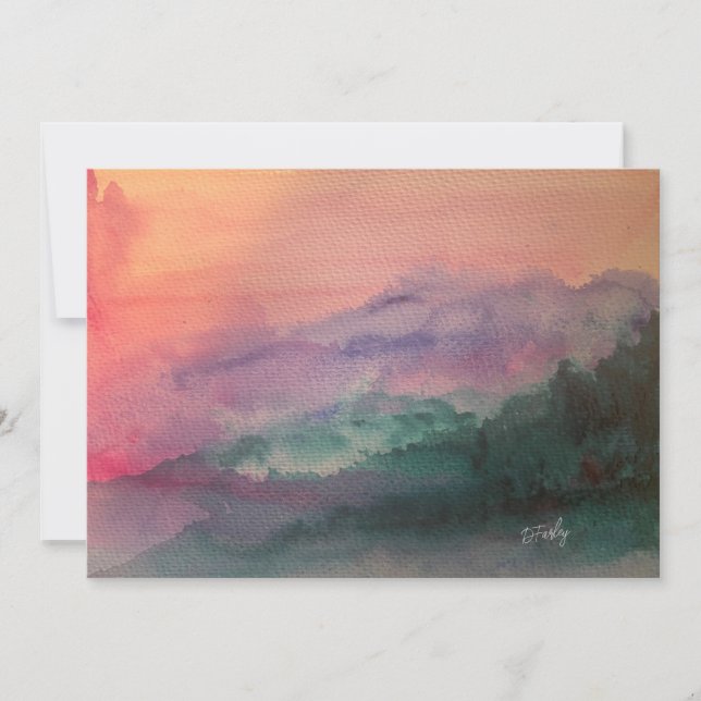 Blue Ridge Mountains Tarjeta plana (Anverso)
