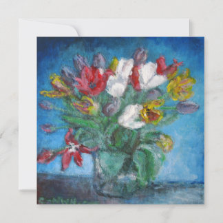 Blue Room Tulip Flowers Bouquet en una bolsa