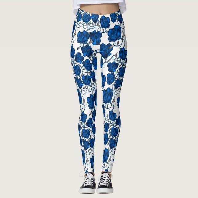 Blue Roses Leggings (Anverso)