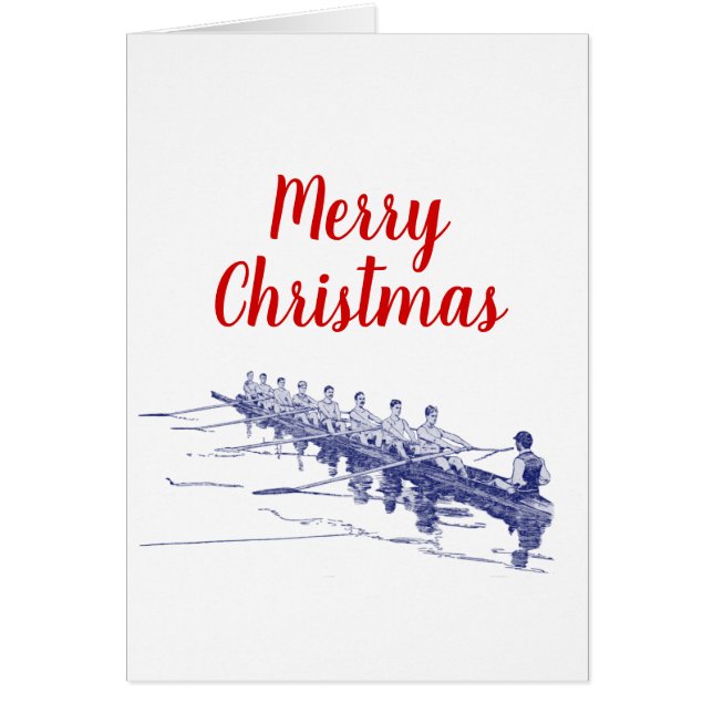 Blue Rowing Rowers Team Water Sports 3 x Xmas (Frente)