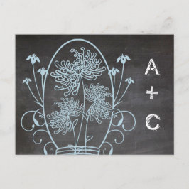 Blue Rustic Chalkboard Mason Jar Menú Elección RSV