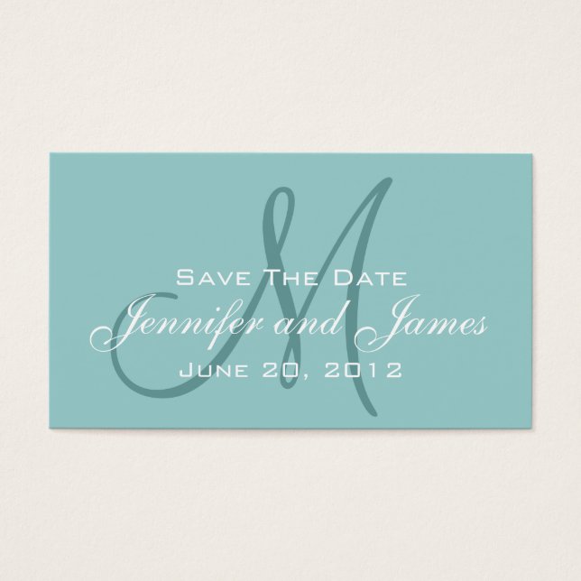 Blue Save the Date Boda sitio web Insert (Frente)