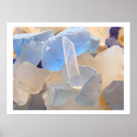 Blue SEAGLASS Impresiones de arte fino SEA GLASS B