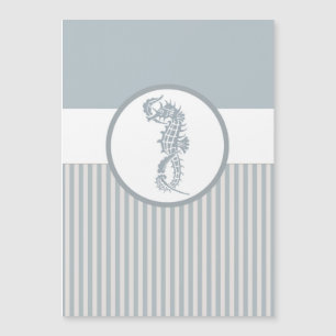 Blue Seahorse Blue Classic Nautical Elegant