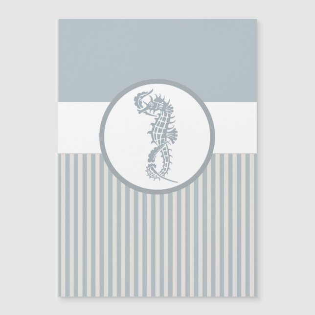 Blue Seahorse Blue Classic Nautical Elegant (Anverso)