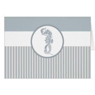 Blue Seahorse Blue Classic Nautical Elegant