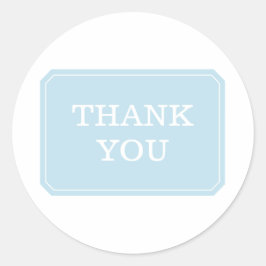 Blue Simply Elegant Gracias Pegatinas