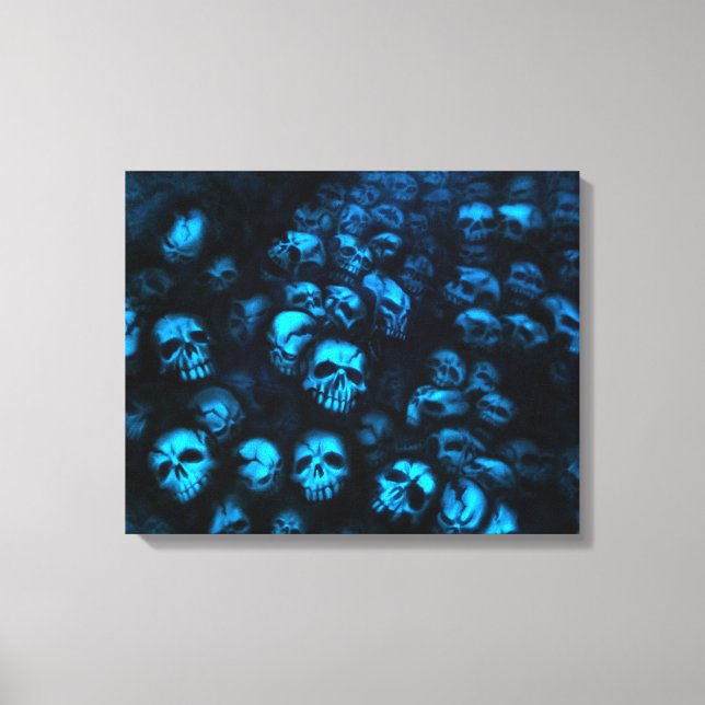 Blue Skulls lienzo (Anverso)