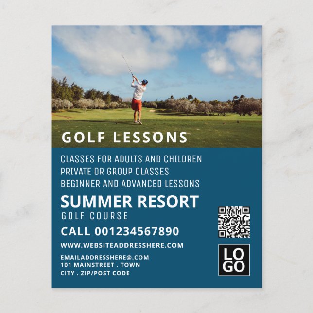 Blue Sky, volante de publicidad de lección GoIf (Frente)