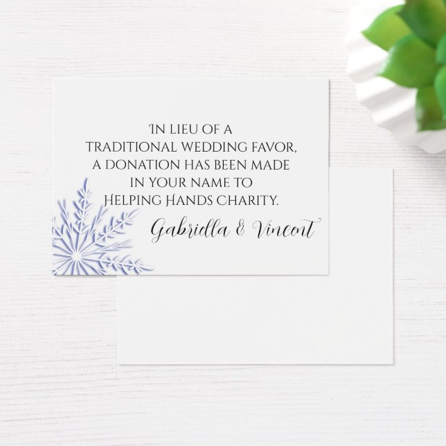 Blue Snowflake Boda de Invierno Favor de la Carida (Escritorio)