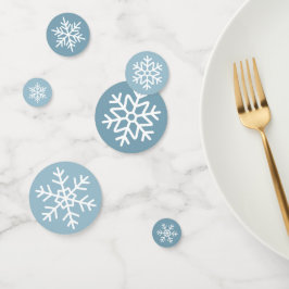 Blue Snowflake Confetti