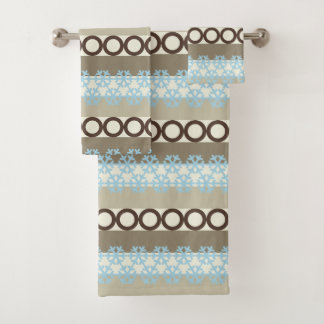 Blue Snowflakes and Brown Circles WinPattern