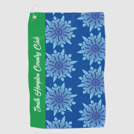 Blue Snowflakes Golf Toalla de Personalizado Nombr