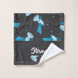 Blue space satellite pattern