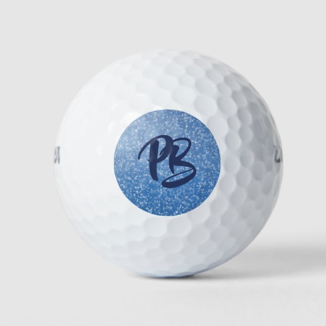 Blue Sparkle de bolas de golf personalizadas (Anverso)