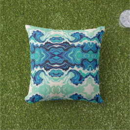 Blue Splash 1 - Cojín decorativo exterior