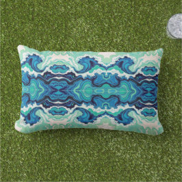 Blue Splash 3 - Almohada de acento lumbar al aire
