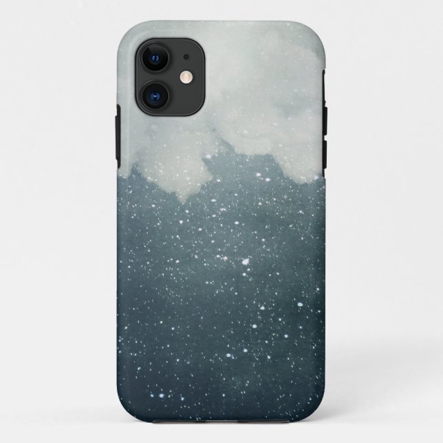 Blue Starry Sky con iPhone de nube blanca 5 Funda (Reverso)