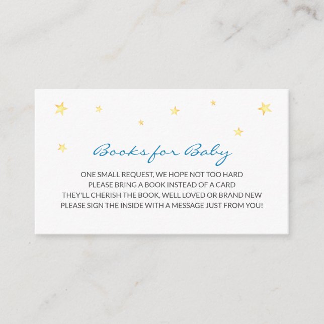 Blue Stars Elephant Books para la tarjeta Baby Ins (Anverso)