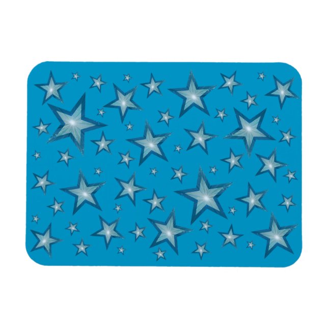 Blue Stars imán flexible azul (Horizontal)