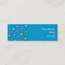 Blue Stars tarjeta de visita blanca