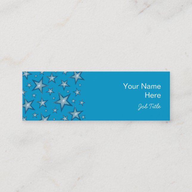 Blue Stars tarjeta de visita blanca (Anverso)