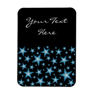 Blue Stars 'Text' imán flexible vertical negro