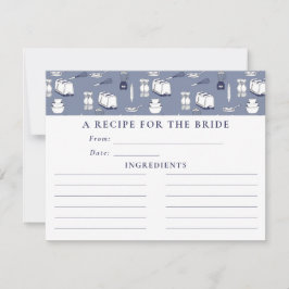 Blue Stock La Tarjeta De Receta De La Cocina Brida