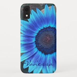 Blue Sunflower iPhone XR funda *personalizar*