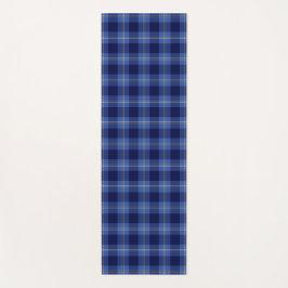 Blue Tartan Plaid Pattern Yoga Mat