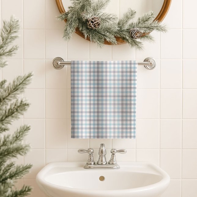 Blue Tartan Towel Cozy Gift for His Daily Routine (Blue Tartan Towel Cozy Gift for His Daily Routine)