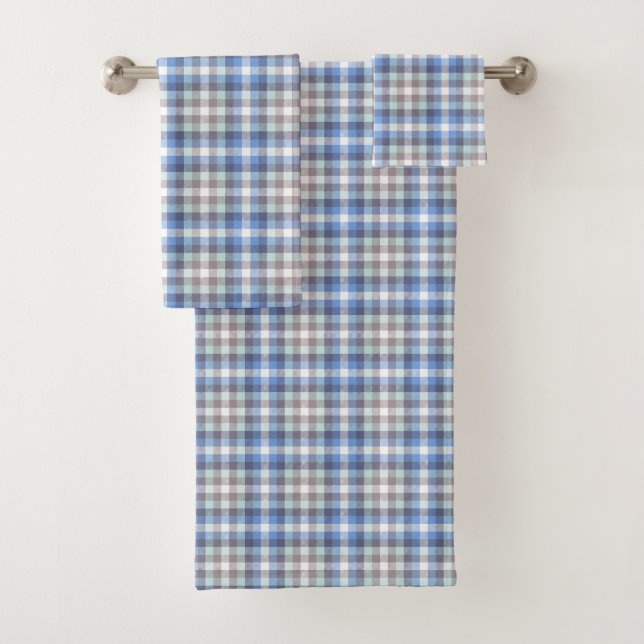 Blue Taupe Tartan Plaid (In situ)
