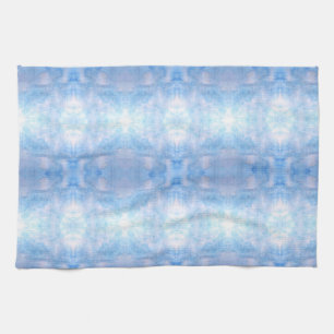 Blue Tie-Dye Watercolor Geométrica KItchen Toalla