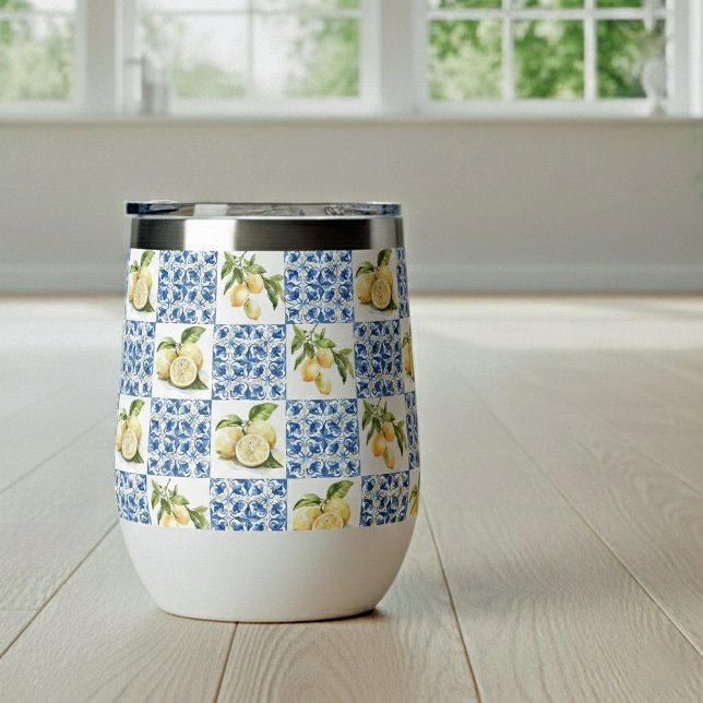 Blue Tile French Country Lemon Pattern (Subido por el creador)