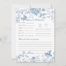 Blue Toile De Jouy Consejo Floral para Tarjeta de