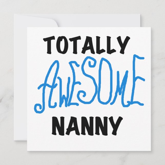 Blue Totally Awesome Nanny T-shirts and Gifts (Anverso)