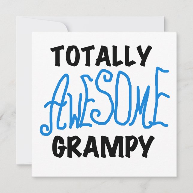 Blue Totalmente Awesome Grampy Tshirts y regalos (Anverso)