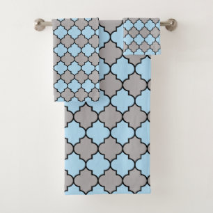 Blue Trellis, Quatrefoil, Entramado Marroquí